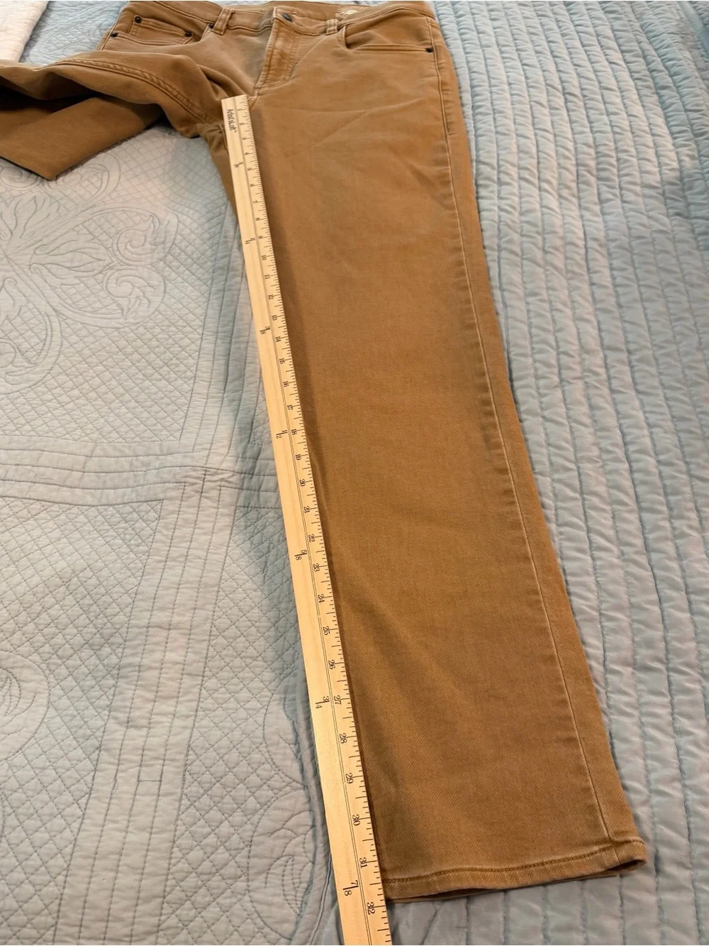 Faherty Stretch Terry 5-Pocket Pants Men’s 31x32 Camel Slim Straight